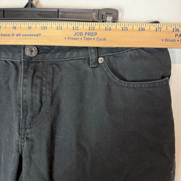 Venezia Jeans Womens 2 Petite Black Denim Stretch High-Rise Bootcut Leg Classic - Picture 10 of 14